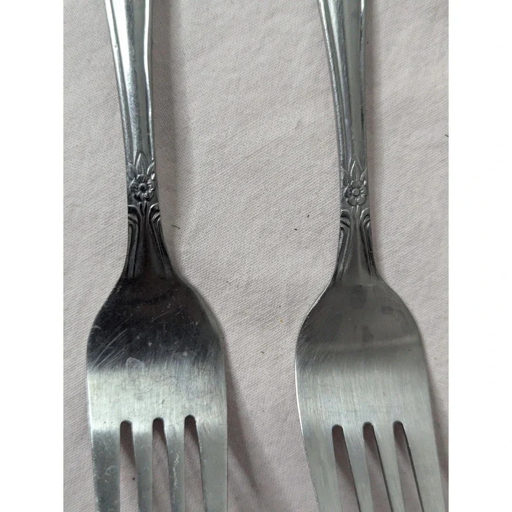 2 lot vintage Rogers Stainless 6.25